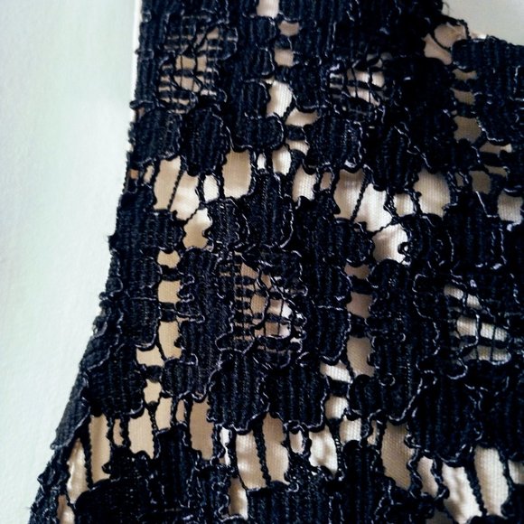 My Michelle Jr. Sz 7/8 Black Lace Prom /Formal/Cocktail Dress Front Satin Ribbon - Picture 4 of 7